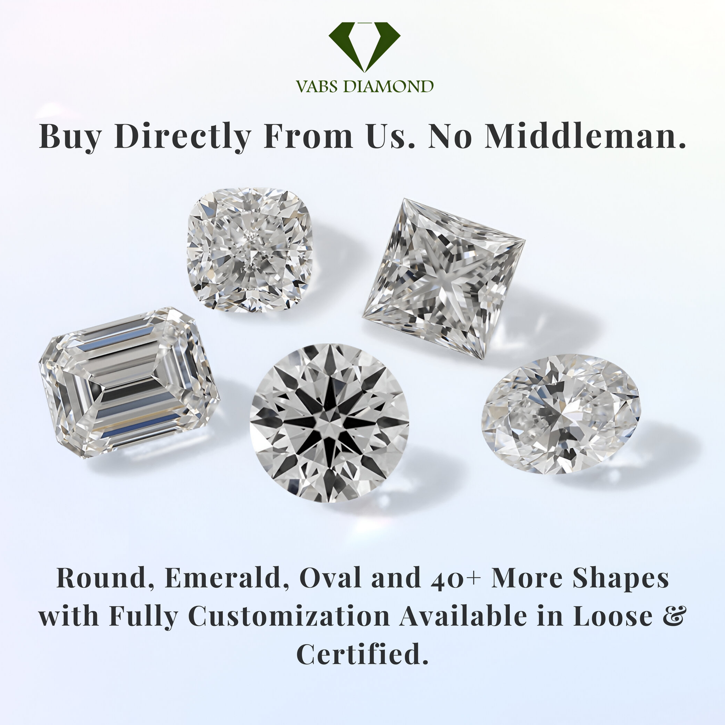 Lozenge Cut Lab Grown Pair Diamonds