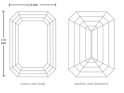 Emerald Cut Diamond Size Chart