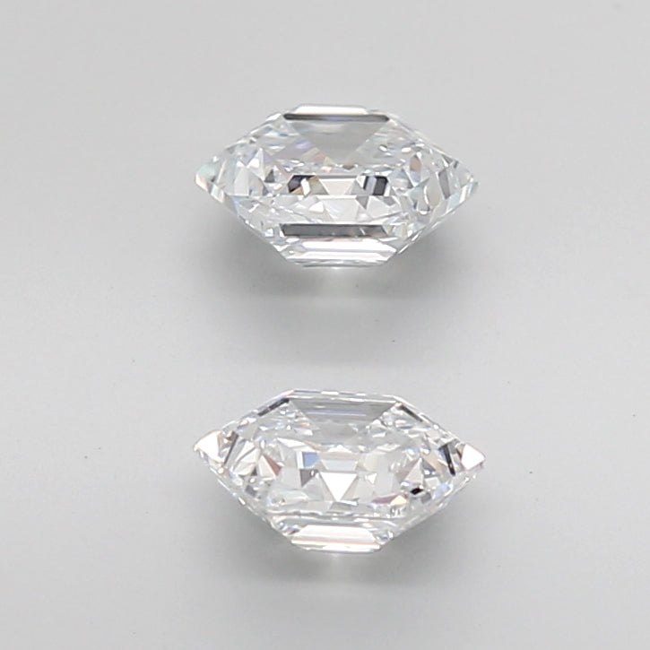 Hexagonal Step Cut Lab Grown Pair Diamonds