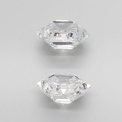 Hexagonal Step Cut Lab Grown Pair Diamonds