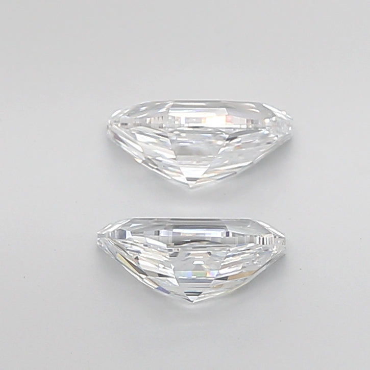 Half Moon Step Cut Lab Grown Pair Diamonds