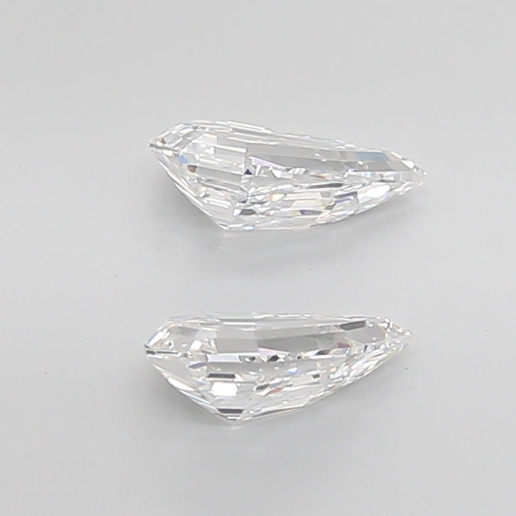 Pear Step Cut Lab Grown Pair Diamonds