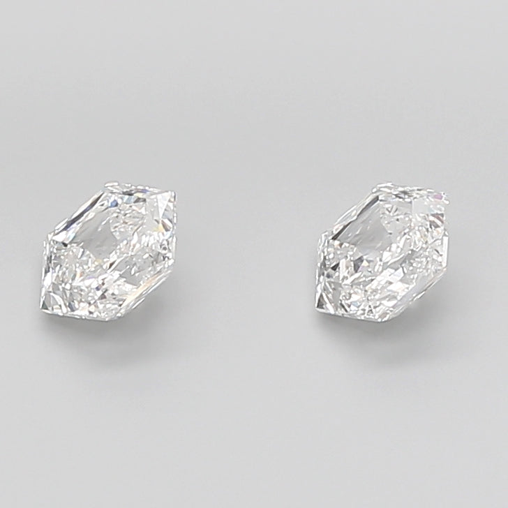 Hexagonal Brilliant Cut Lab Grown Pair Diamonds
