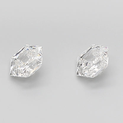 Hexagonal Brilliant Cut Lab Grown Pair Diamonds