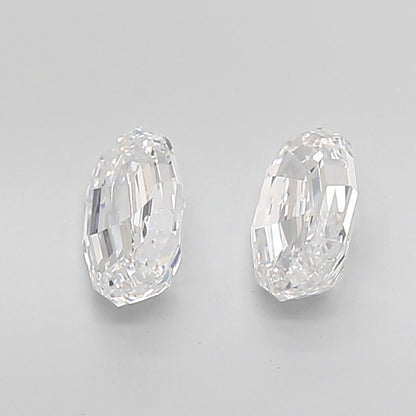 Oval Step Cut Lab Grown Pair Diamonds
