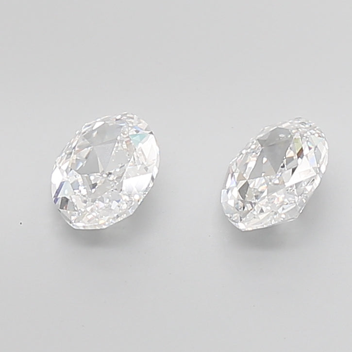 Oval Rose Cut Lab Grown Pair Diamonds