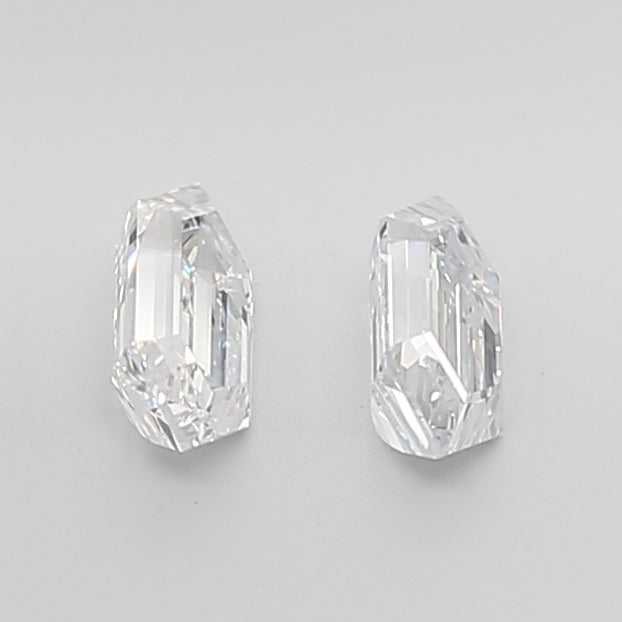Hexagonal Long Cut Lab Grown Pair Diamonds