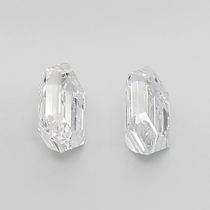 Hexagonal Long Cut Lab Grown Pair Diamonds