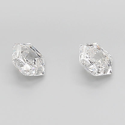 Hexagonal Brilliant Cut Lab Grown Pair Diamonds