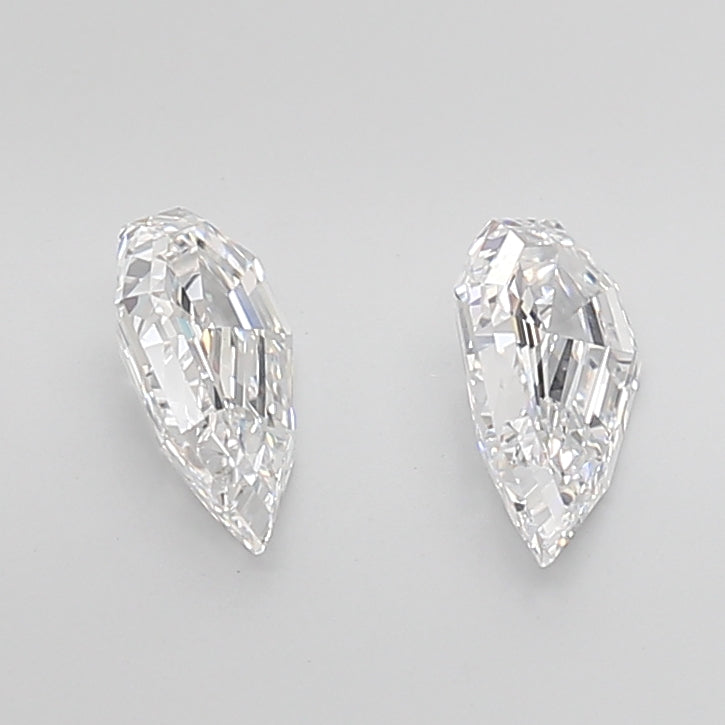 Pear Step Cut Lab Grown Pair Diamonds