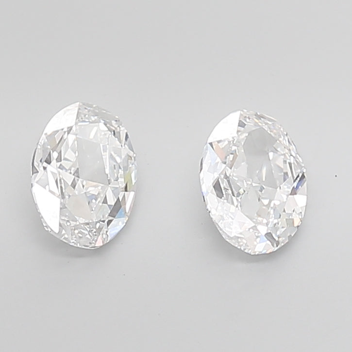 Oval Rose Cut Lab Grown Pair Diamonds