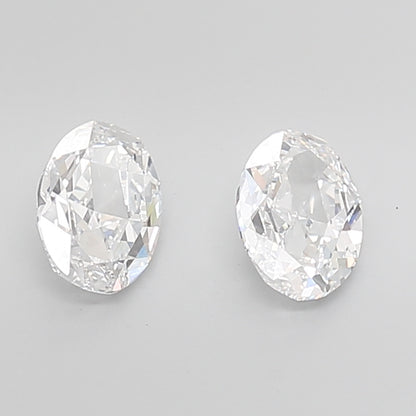 Oval Rose Cut Lab Grown Pair Diamonds