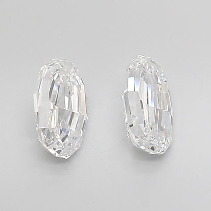 Oval Step Cut Lab Grown Pair Diamonds