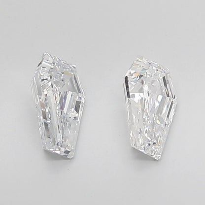 Coffin Cut Lab Grown Pair Diamonds