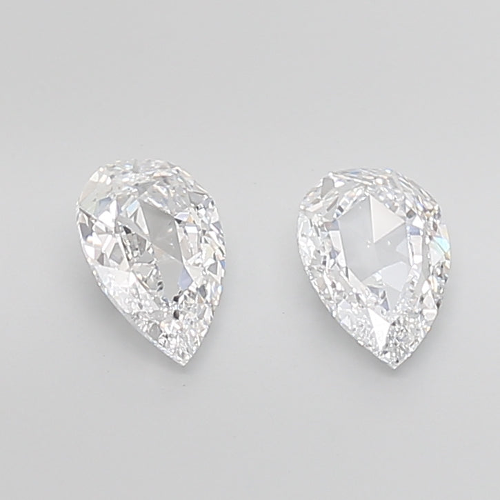 Pear Rose Cut Lab Grown Pair Diamonds