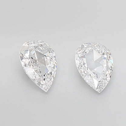 Pear Rose Cut Lab Grown Pair Diamonds