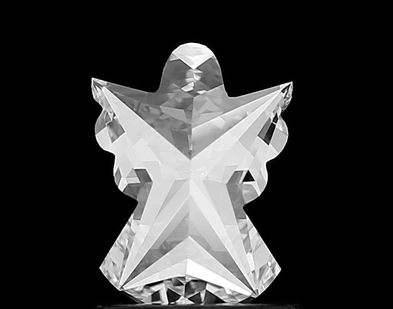 Behold the ethereal beauty of a lab grown Angel Shape cut diamond, meticulously crafted to showcase its unique, divine silhouette and brilliant facets.