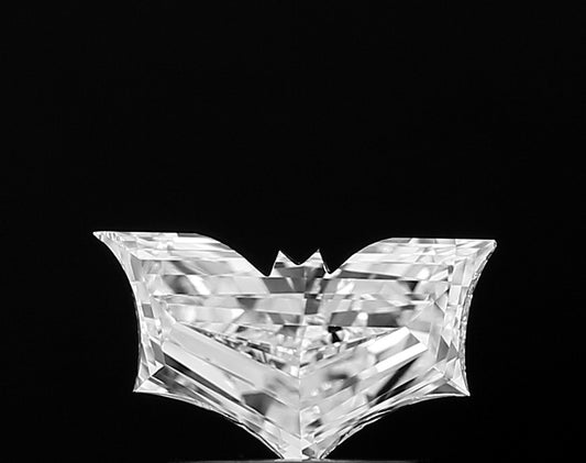Discover the strikingly unique beauty of a lab grown **Bat Shape** cut diamond, precisely sculpted to reveal its distinctive silhouette and captivating brilliance.