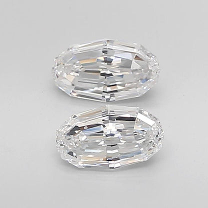 Oval Step Cut Lab Grown Pair Diamonds