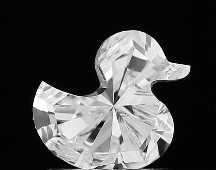 Close-Up Detailing of Duck Shape Fancy Lab-Grown Diamond