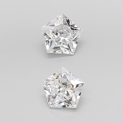 Pentagonal Brilliant Cut Lab Grown Pair Diamonds