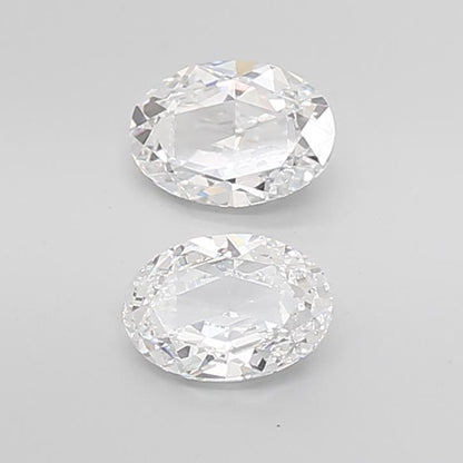 Oval Rose Cut Lab Grown Pair Diamonds
