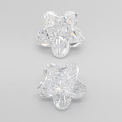 Flower Cut Lab Grown Pair Diamonds