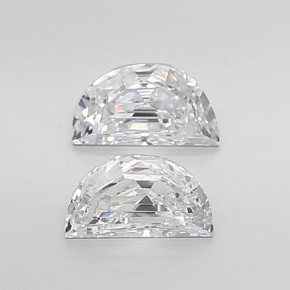 Half Moon Step Cut Lab Grown Pair Diamonds