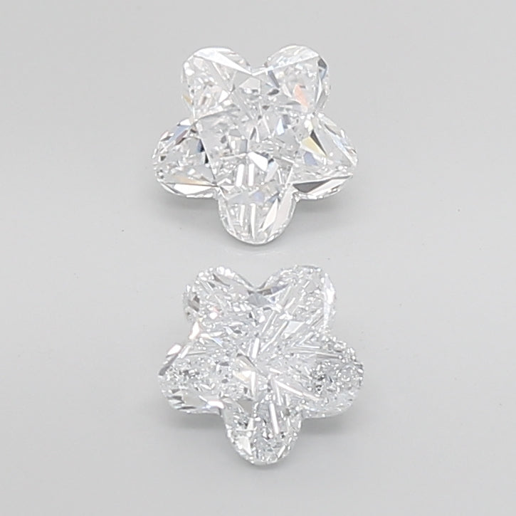 Flower Cut Lab Grown Pair Diamonds