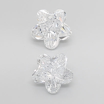 Flower Cut Lab Grown Pair Diamonds