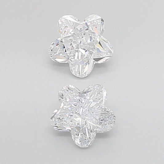 Flower Cut Lab Grown Pair Diamonds