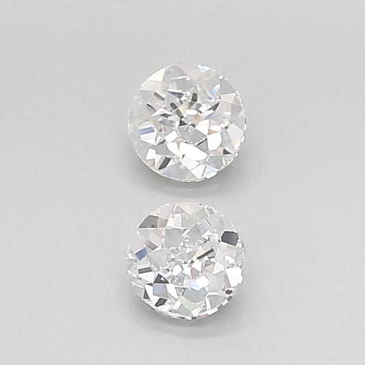 Cabochon Rose Cut Lab Grown Pair Diamonds