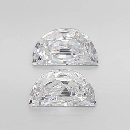Half Moon Step Cut Lab Grown Pair Diamonds
