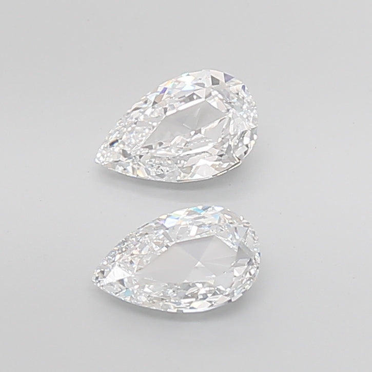 Pear Rose Cut Lab Grown Pair Diamonds