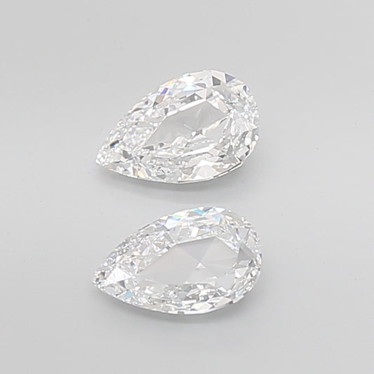 Pear Rose Cut Lab Grown Pair Diamonds
