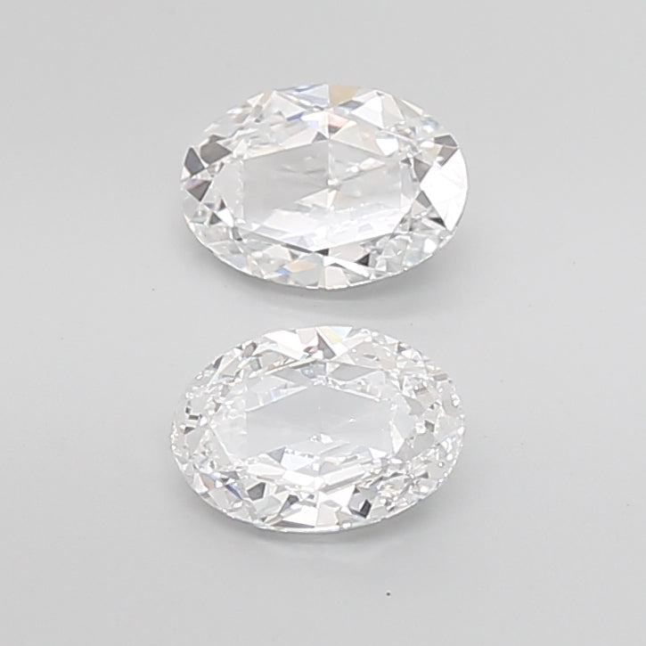 Oval Rose Cut Lab Grown Pair Diamonds