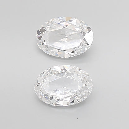 Oval Rose Cut Lab Grown Pair Diamonds