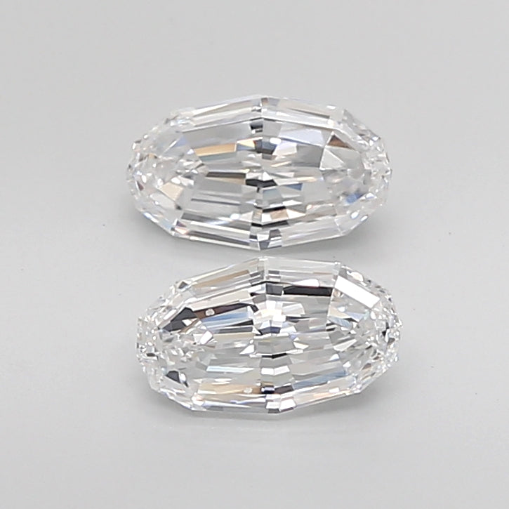 Oval Step Cut Lab Grown Pair Diamonds