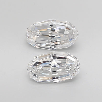 Oval Step Cut Lab Grown Pair Diamonds