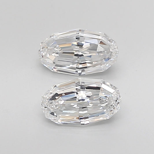 Oval Step Cut Lab Grown Pair Diamonds