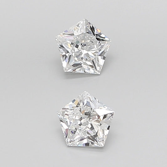 Pentagonal Brilliant Cut Lab Grown Pair Diamonds