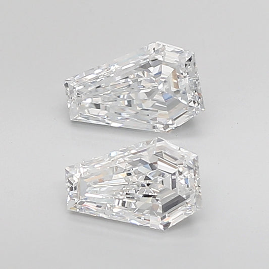 Coffin Cut Lab Grown Pair Diamonds