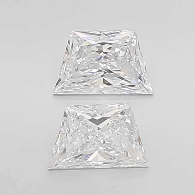 Trapezoid Brilliant Cut Lab Grown Pair Diamonds